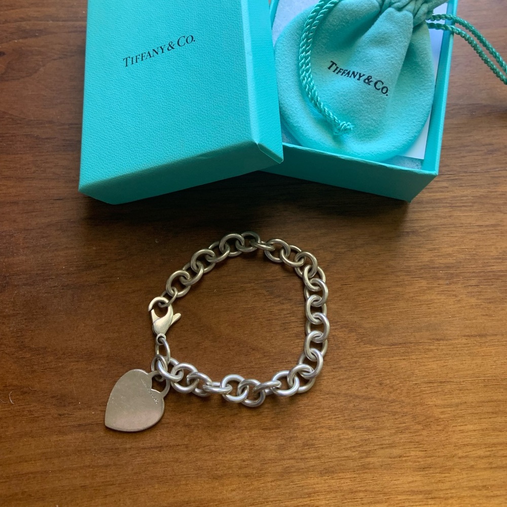 Tiffany & Co. Vintage Heart Tag Charm Bracelet